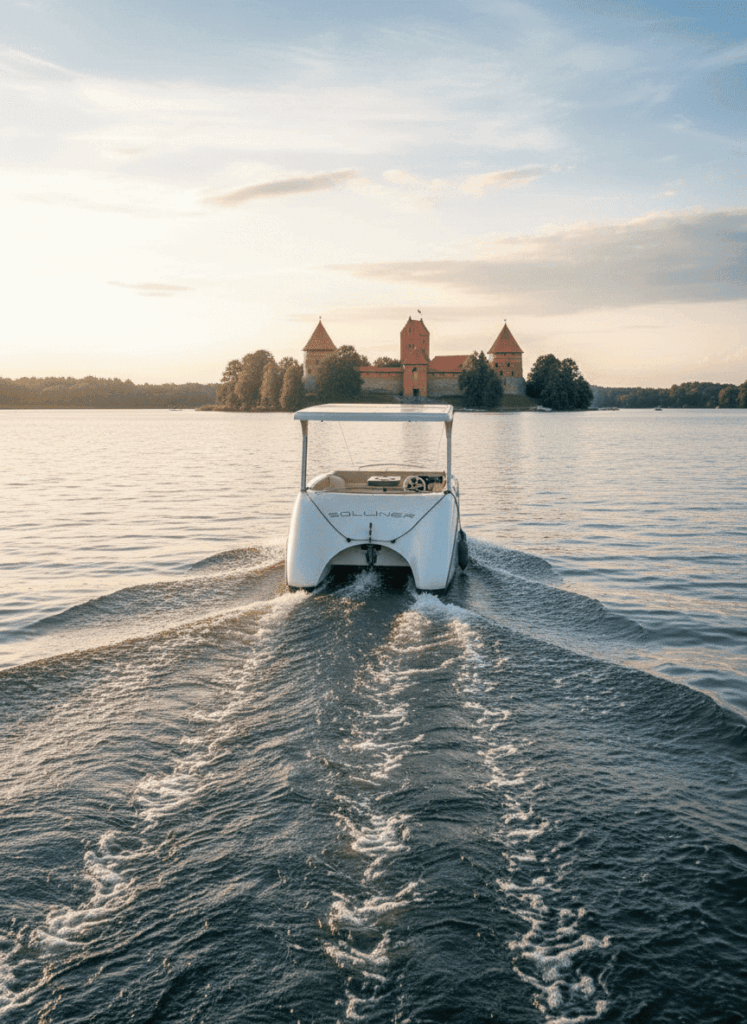 Solliner laivas Trakuose - galinis vaizdas